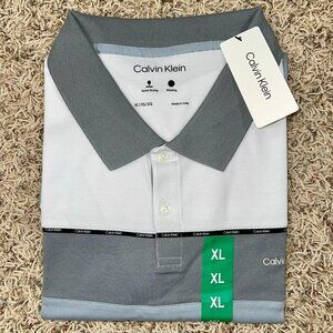 Calvin Klein Men’s Quick Dry Polo Shirt, Size XL (New)